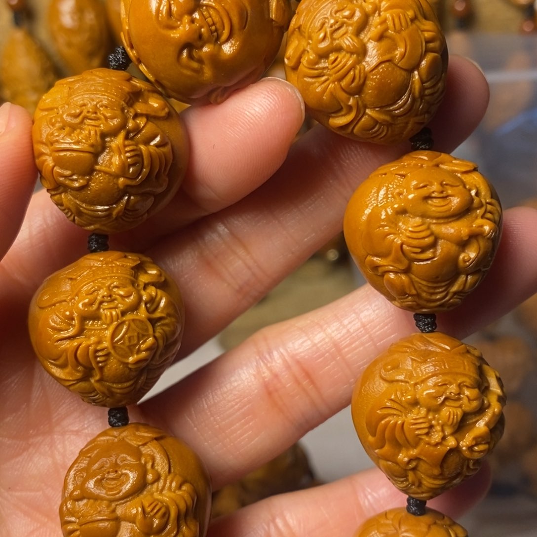 橄榄核手串/手链浮雕财弥