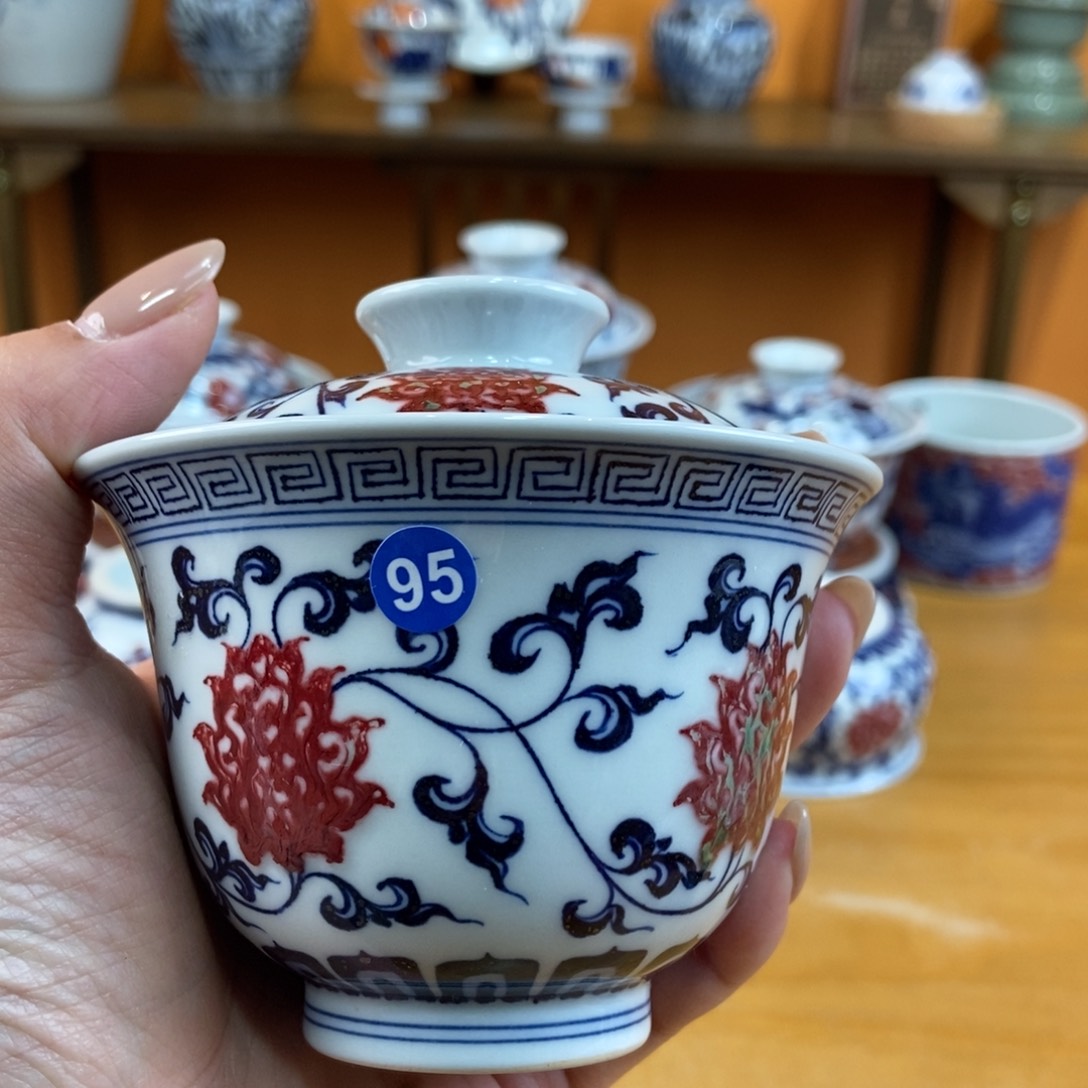 手绘现代茶具非古董