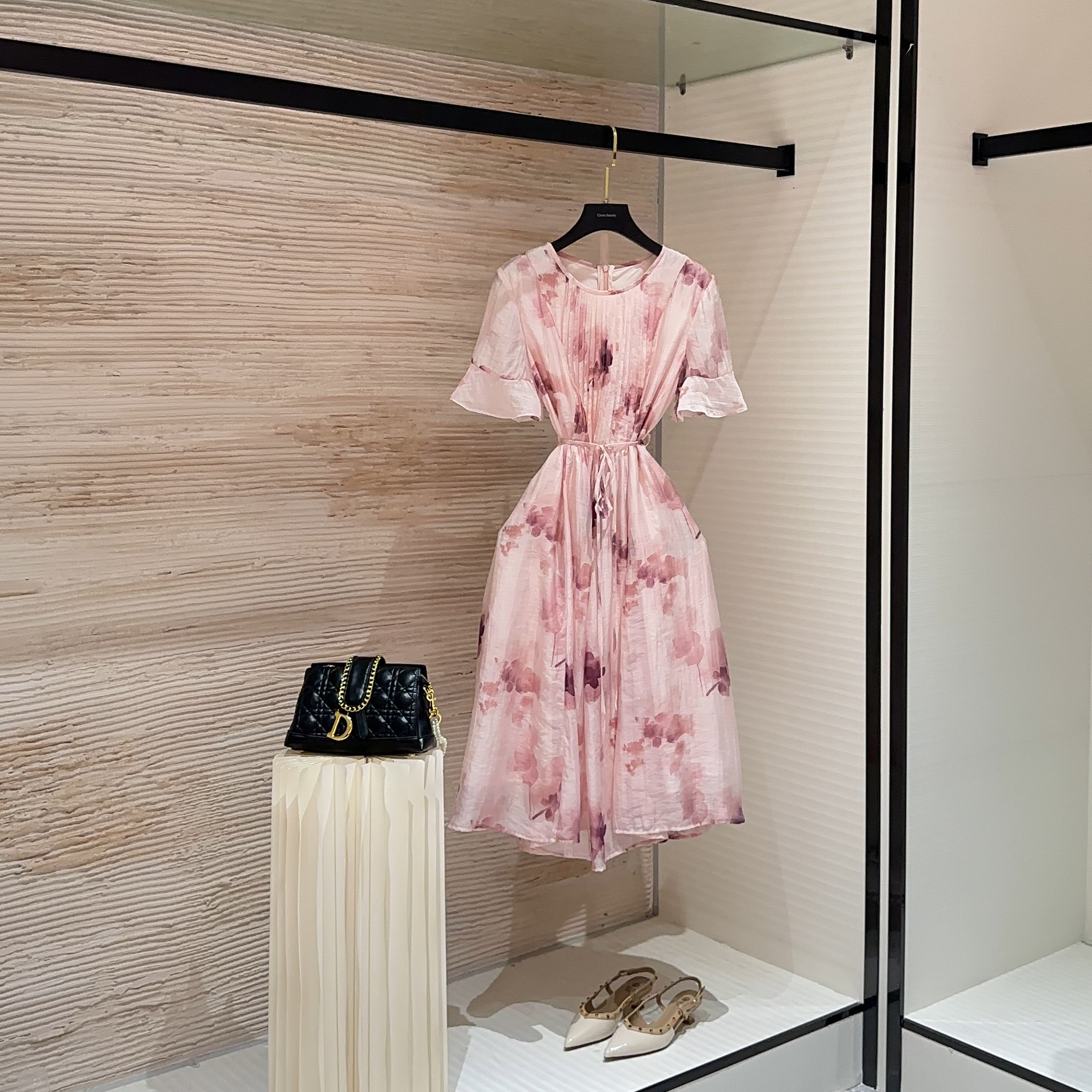 夏季时尚设计师法式轻奢小众高级感显瘦连衣裙CO-97