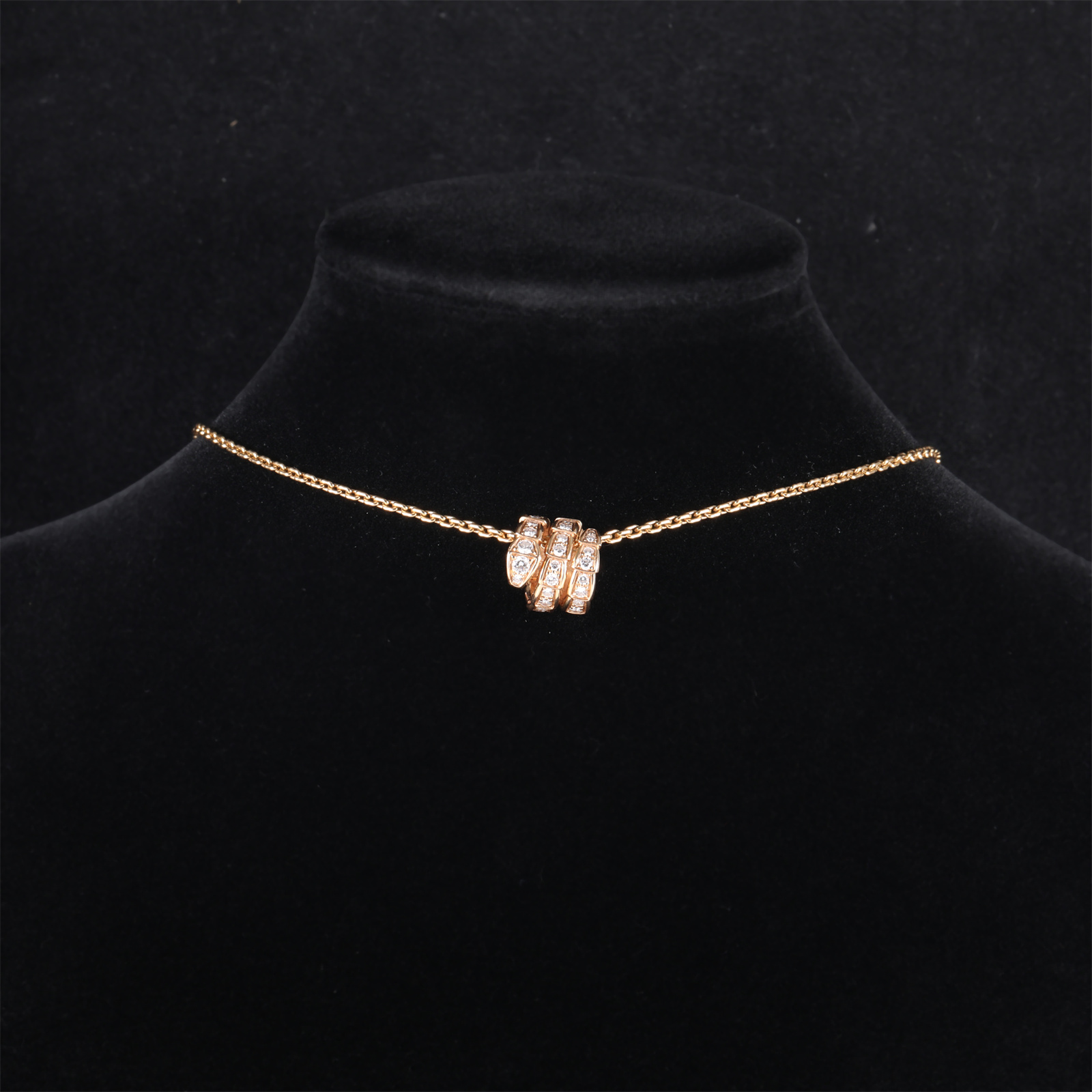 99新 BVLGARI/宝格丽 小花Jerry 5053511 Serpenti Viper蛇头项链