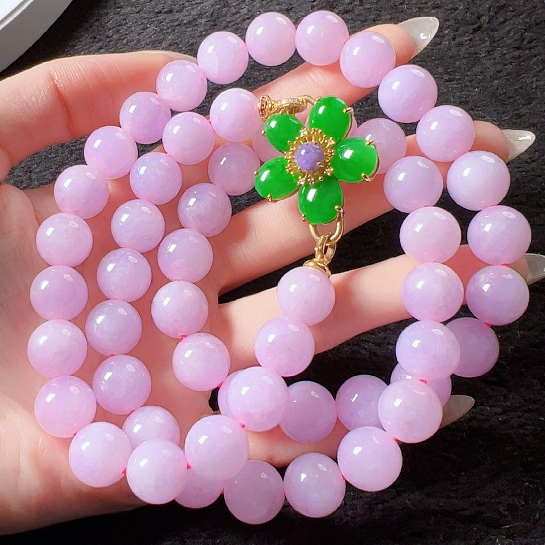 翡翠颈饰18K金镶嵌签收后24小时鉴赏期，过时不退