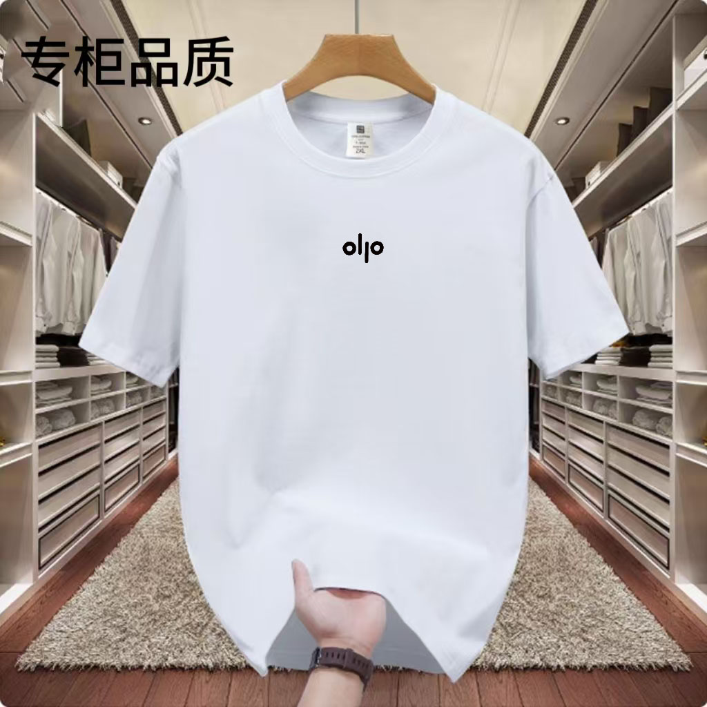 新款潮流轻奢时尚刺绣-ollo-纯棉男士t恤短袖圆领宽松休闲百搭