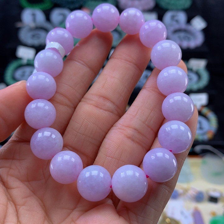 翡翠手链未镶嵌柒*子翡翠 有纹 12.5 