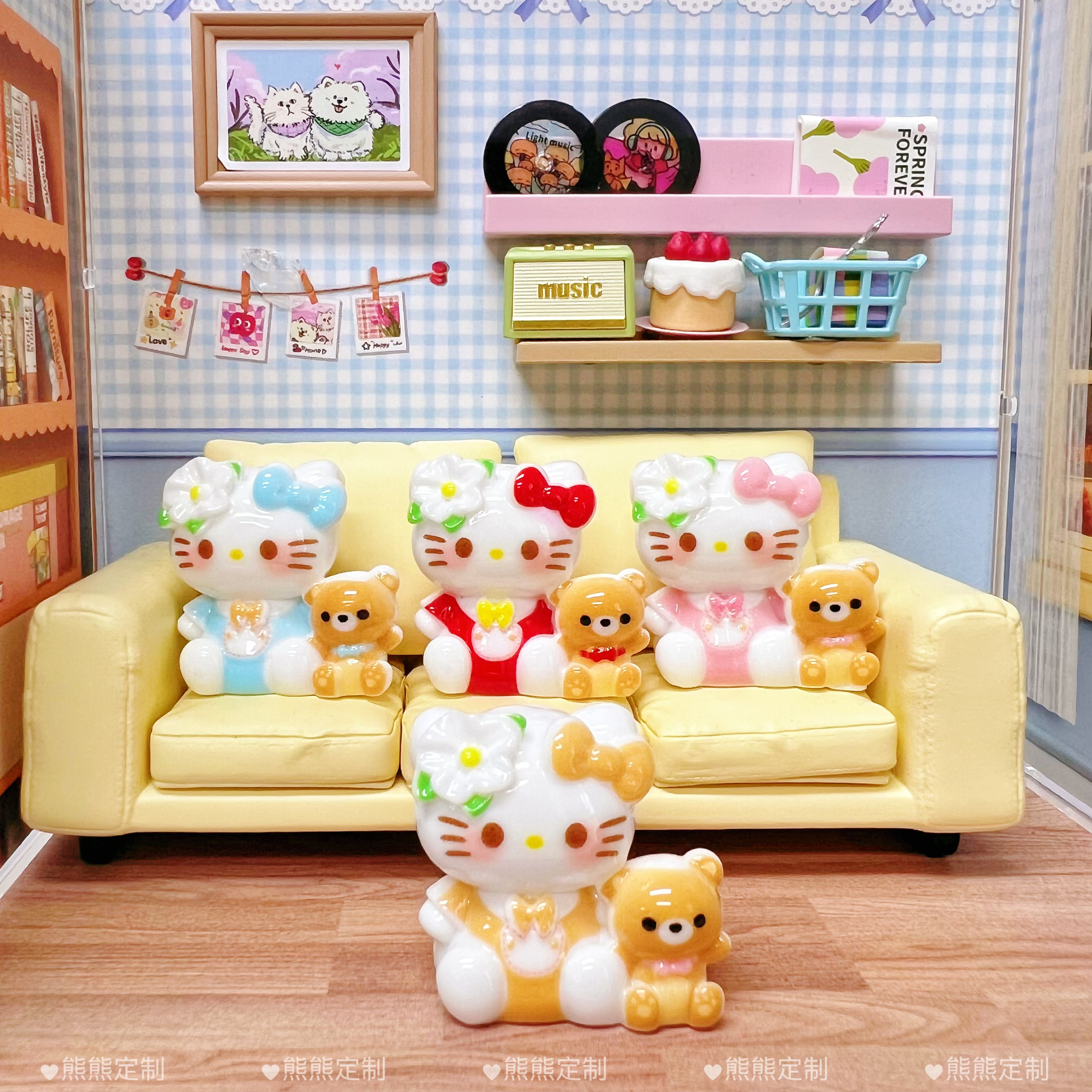 熊熊定制-Kt贴贴小熊 树脂手工 diy 饰品可爱配件