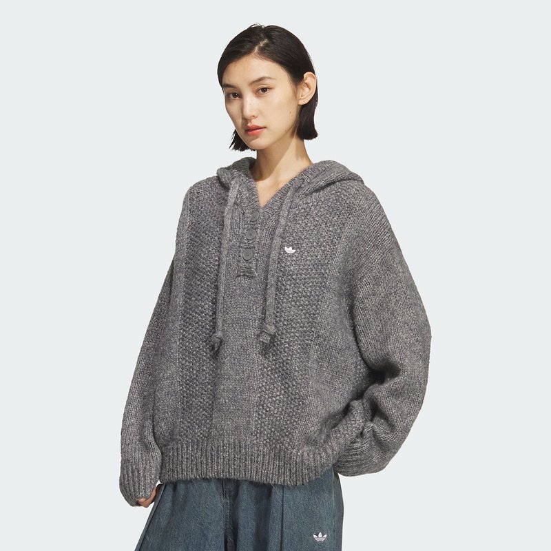 阿迪达斯 （adidas）HOODY SWEATER 针织运动连帽衫女子KS5967