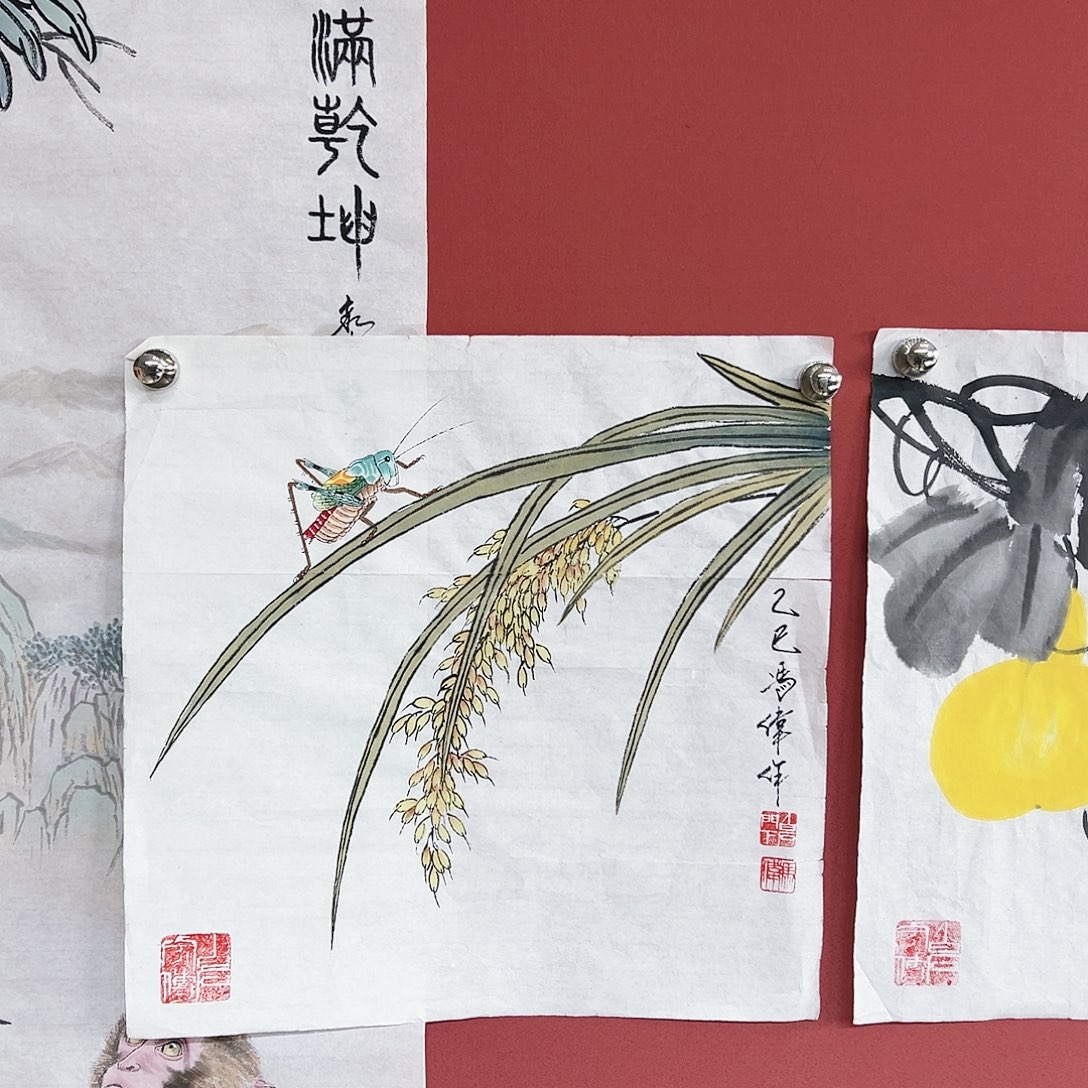 国画冯伟老师亲笔手绘国画作品慧
