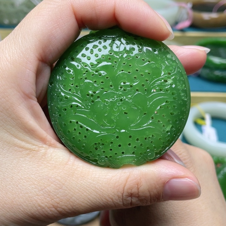 和田玉吊坠60+圈口 编号5未镶嵌