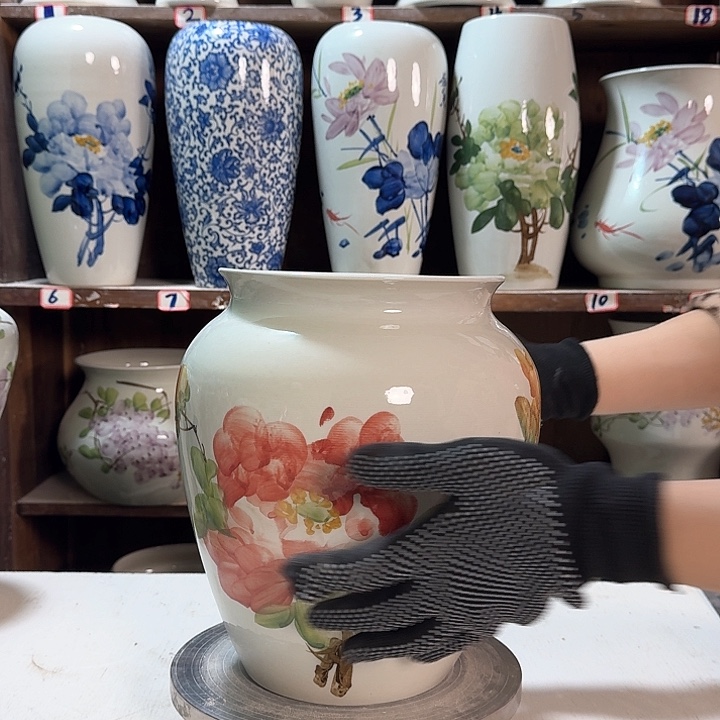 瓶高26口18.5牡丹新款陶瓷陶瓷