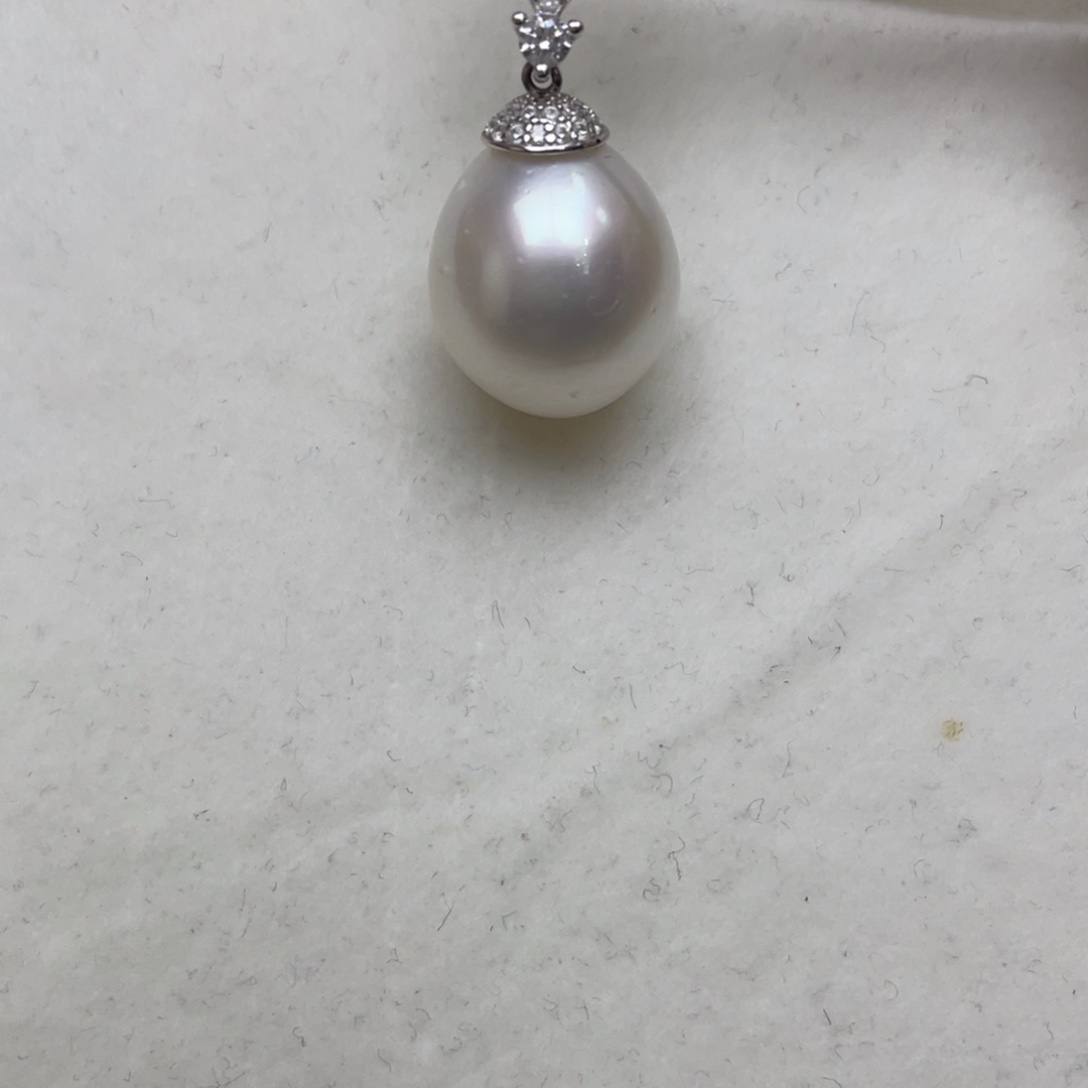 吊坠(不含链)银S925镶嵌海水珍珠