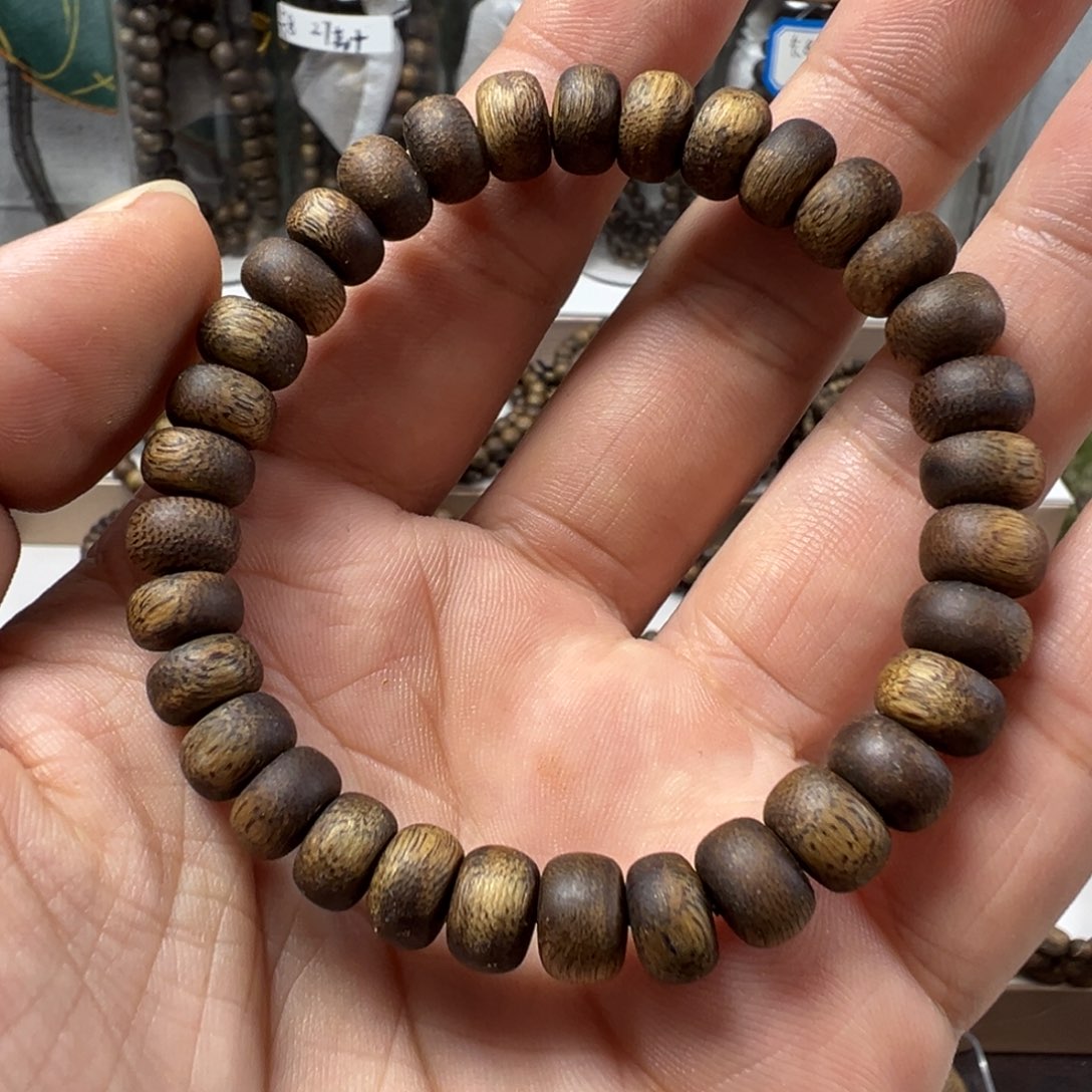 沉香碎屑沉香奇楠沉香卡8单圈算盘