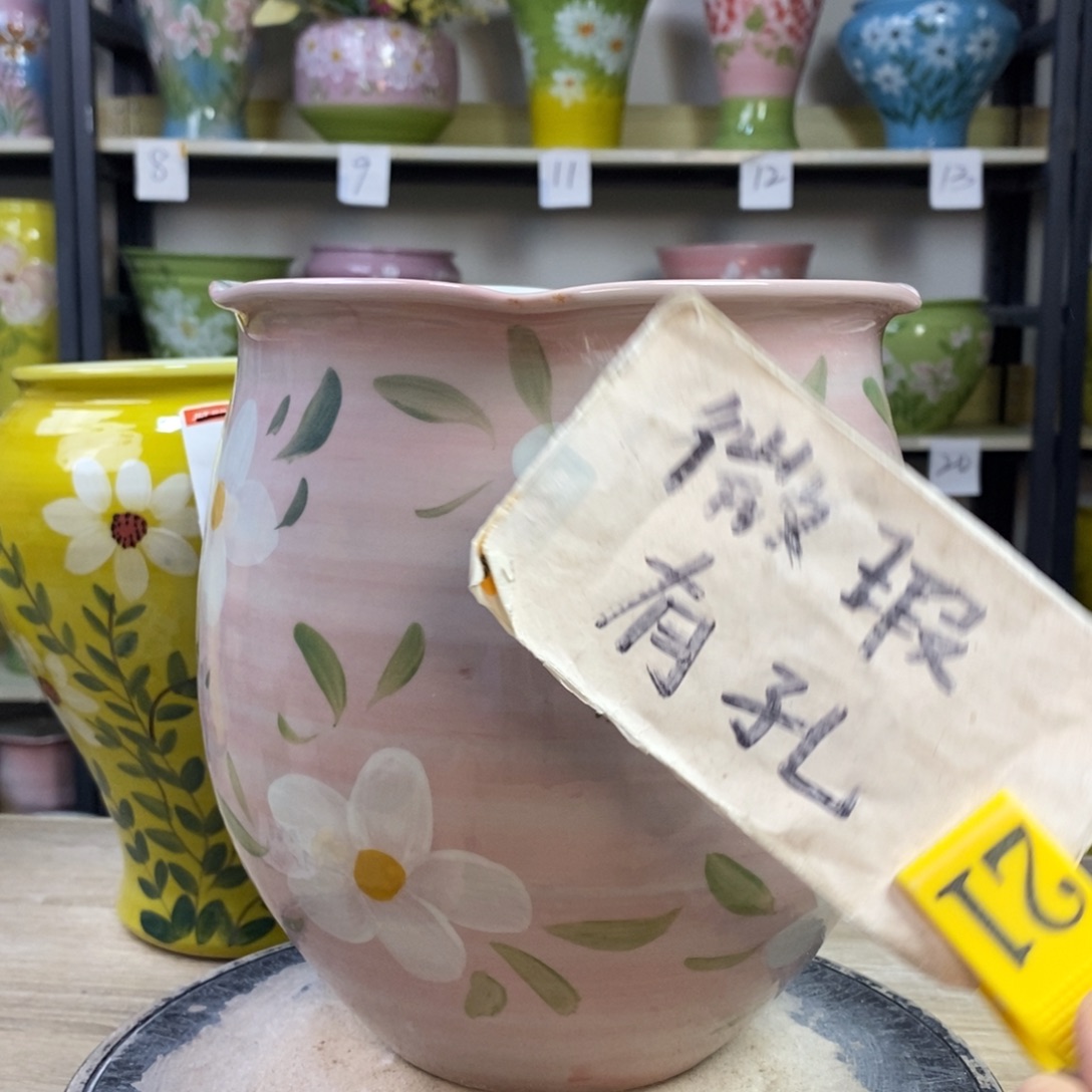 景德镇手工手绘陶瓷花盆