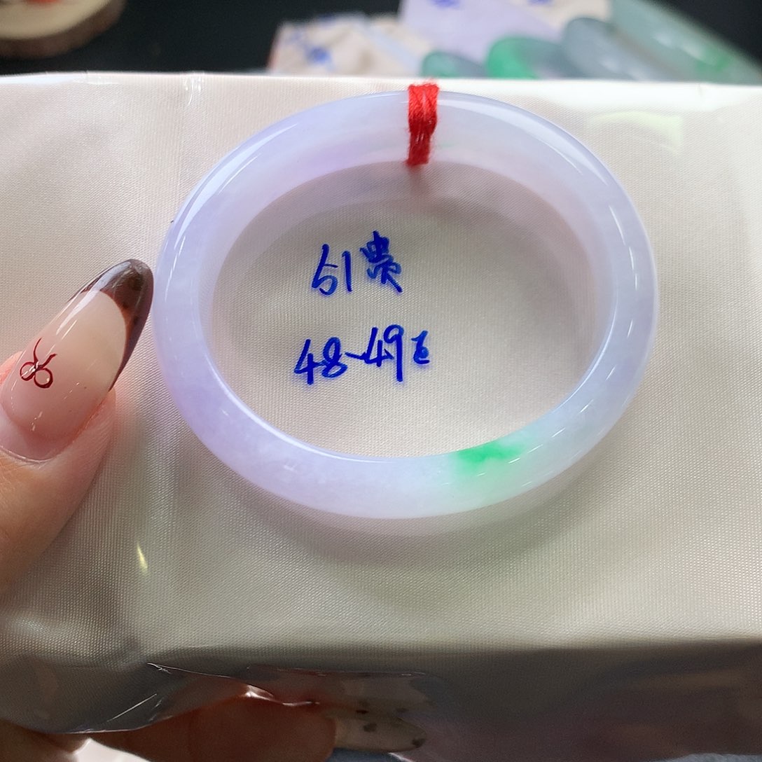 翡翠未镶嵌手镯（贵妃镯）14号