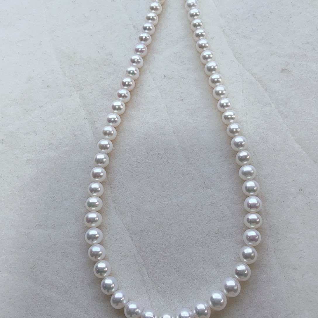 淡水珍珠颈饰银S925镶嵌5-6mmbaby珠
