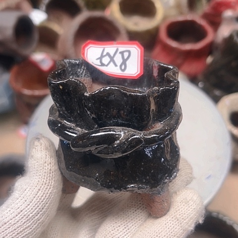 粗陶花盆手工花盆制作