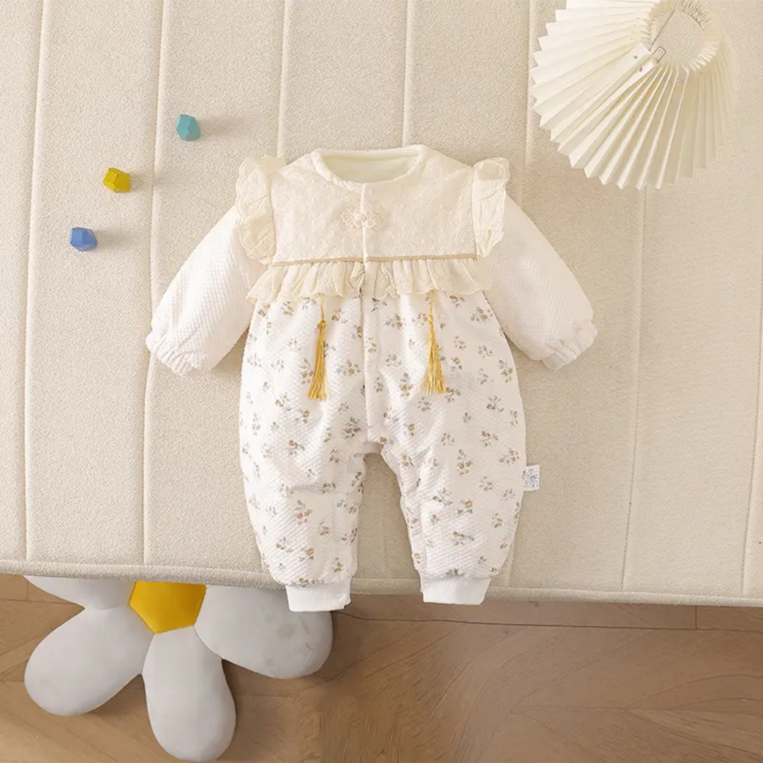 秋冬哈衣秋冬连体衣新生儿婴儿女宝国风薄棉连体哈衣衣服宝宝