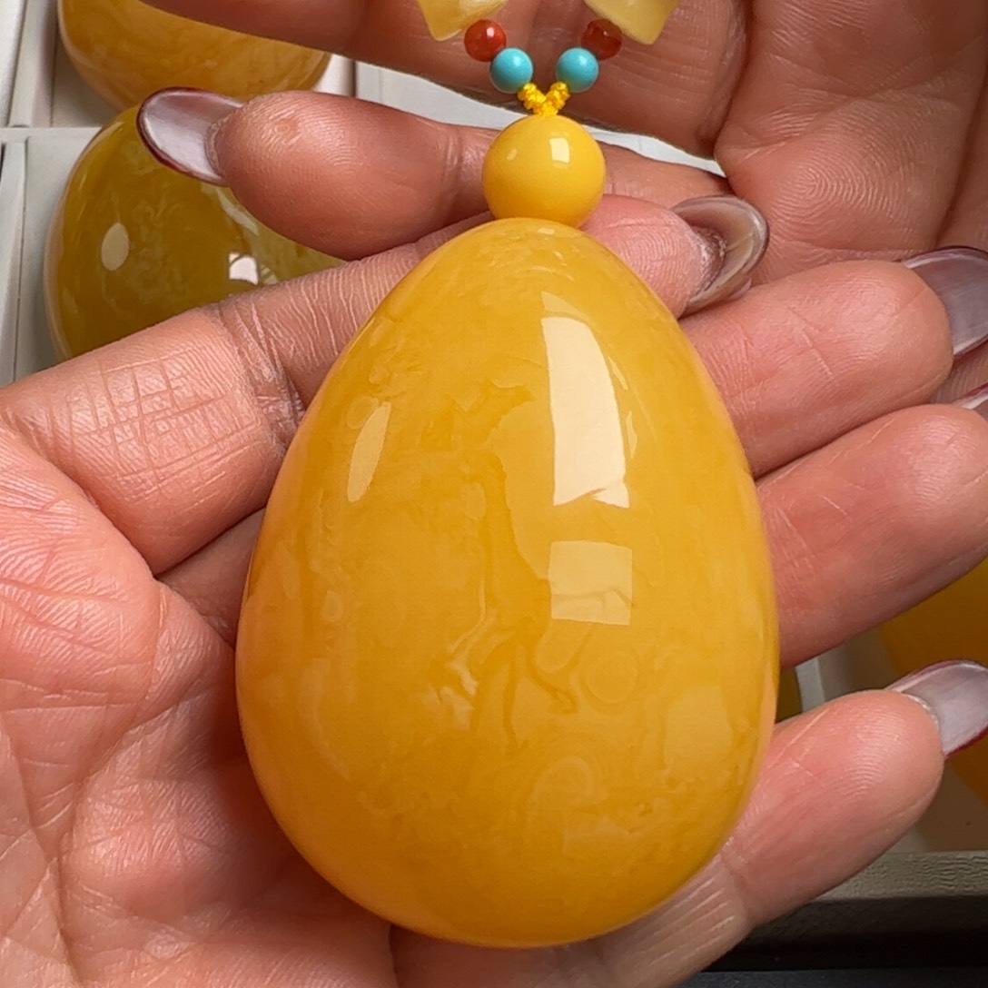 蜜蜡毛衣链未镶嵌