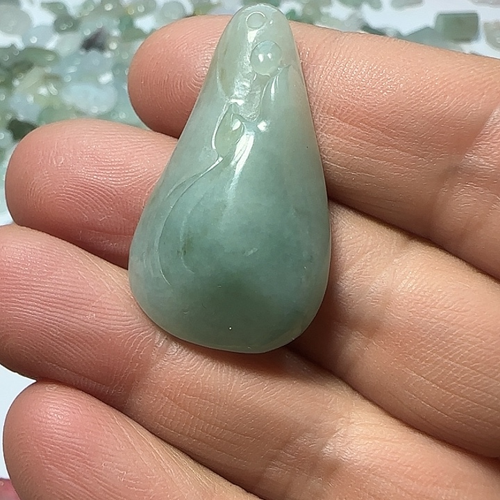 翡翠未镶嵌颈饰天然缅甸翡翠悟道挂件