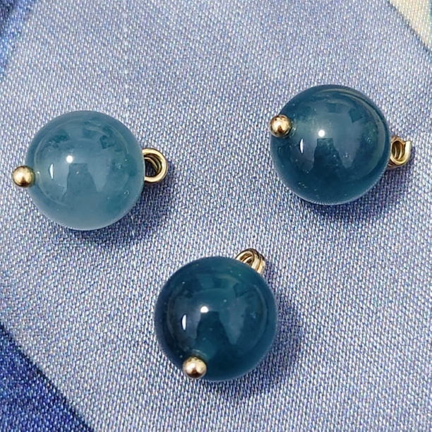 10mm12mm水墨兰渐变纽扣新中式国风玉石纽扣马甲旗袍毛衣衬衫扣子