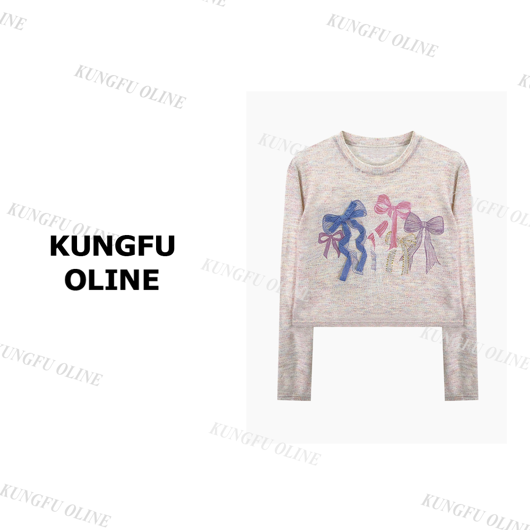 【YY】现CT2-09秋季流光风印花设计师时尚上衣百搭长袖