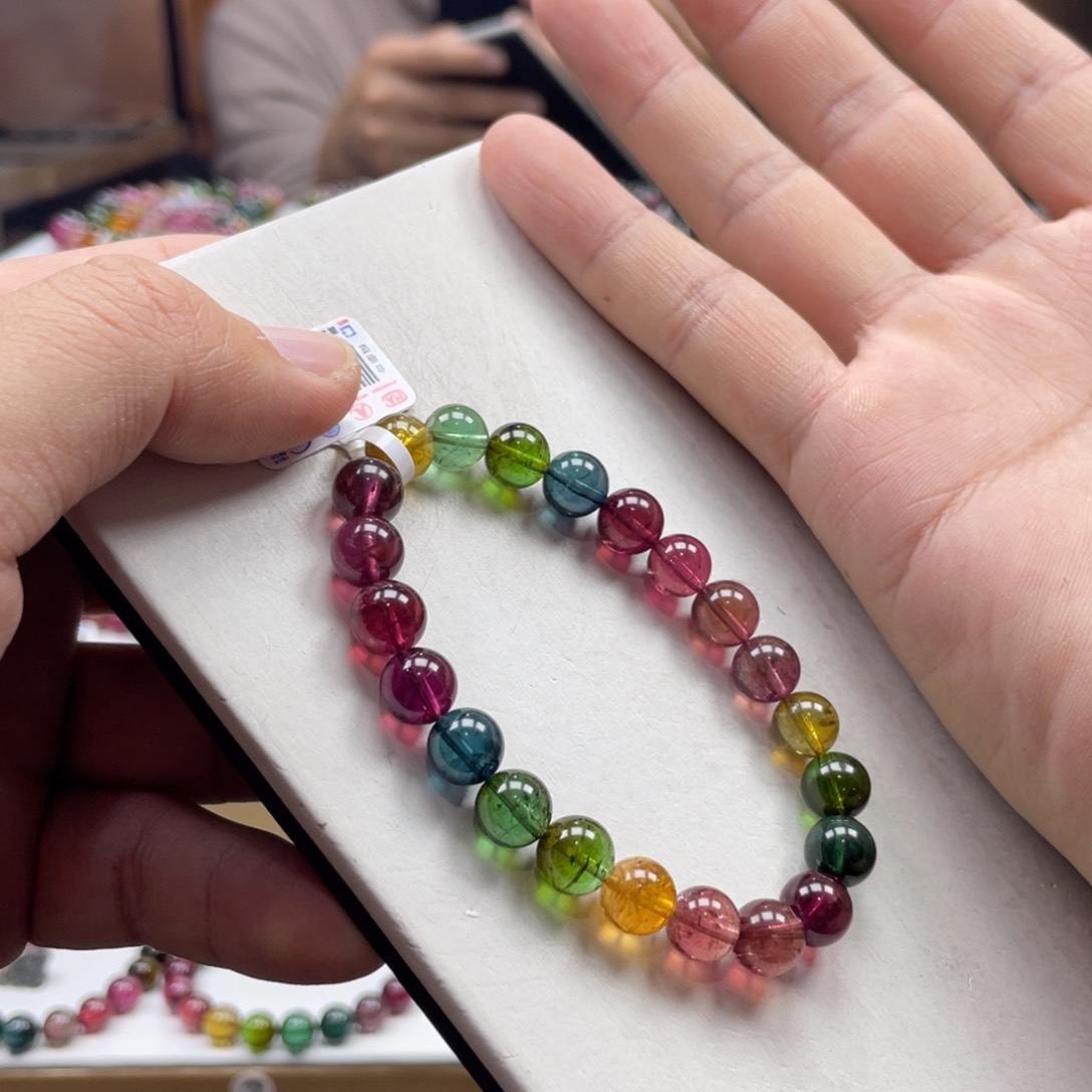 碧玺手串未镶嵌8.5mm.mmmmmmmmm