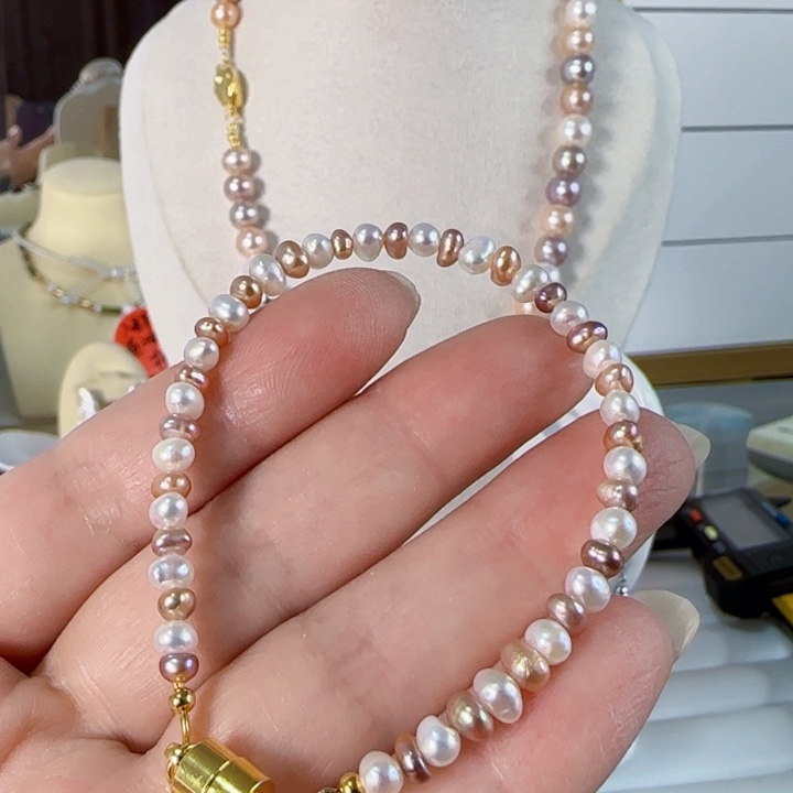 未镶嵌淡水珍珠巴洛克珍珠多巴胺彩色有正常生长纹