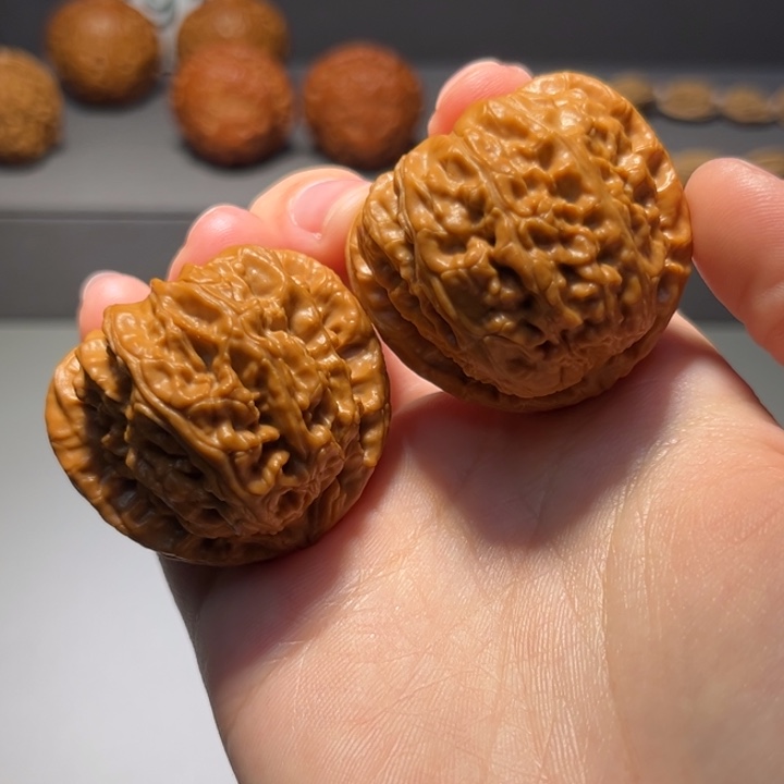 文玩核桃把件白狮子412