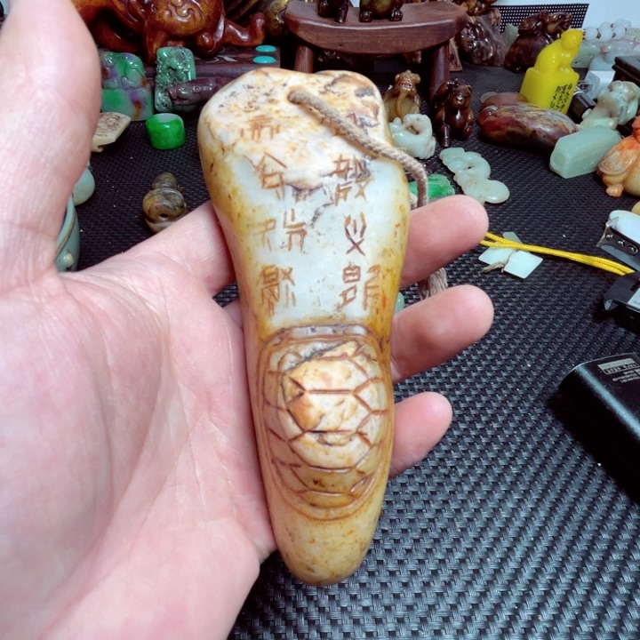 白玉菩提把件漂亮