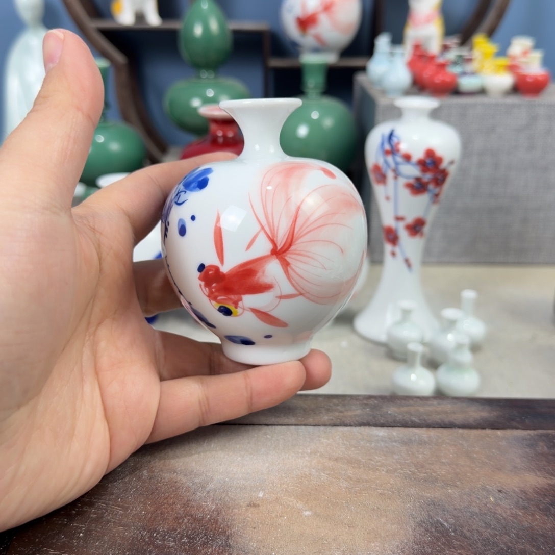 陶瓷手工小花器摆件