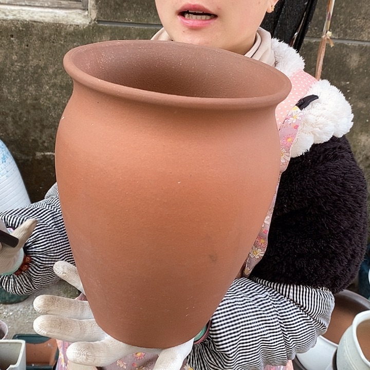 紫砂花盆瑕疵口20高26