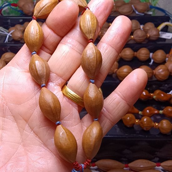 手串/手链橄榄核橄榄核手串三花水晶核柳叶1.3