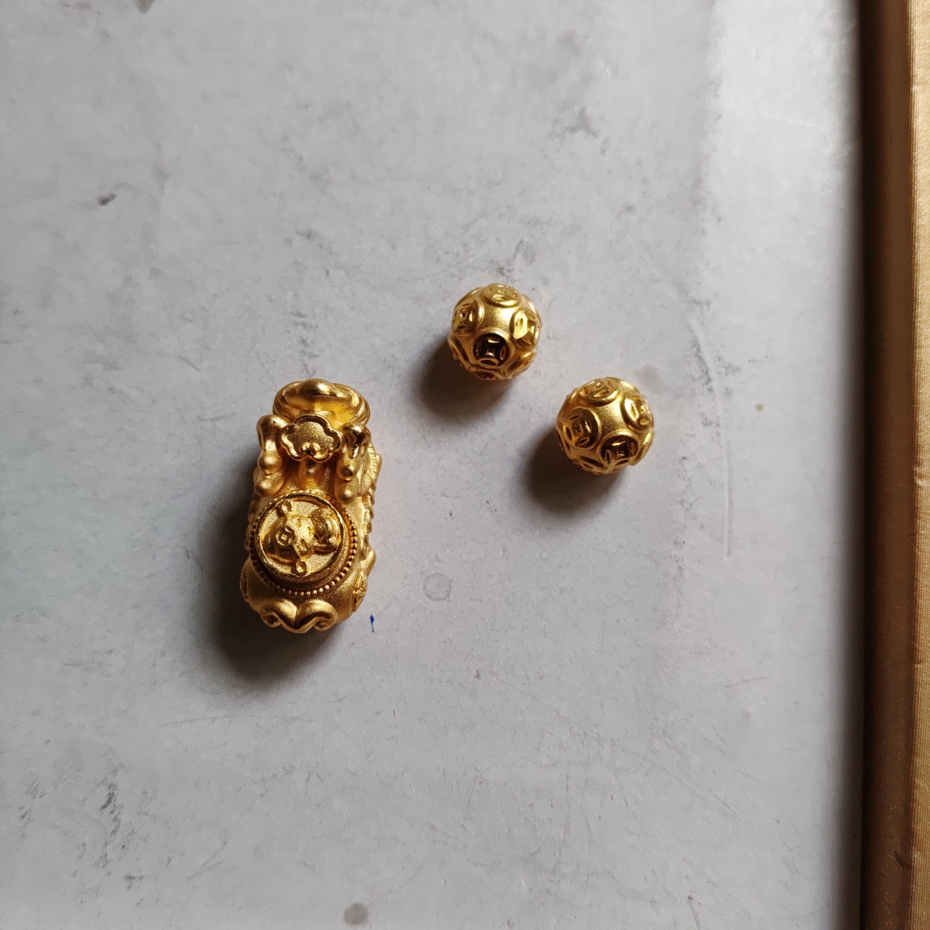 金元宝足金999貔貅珠子首饰