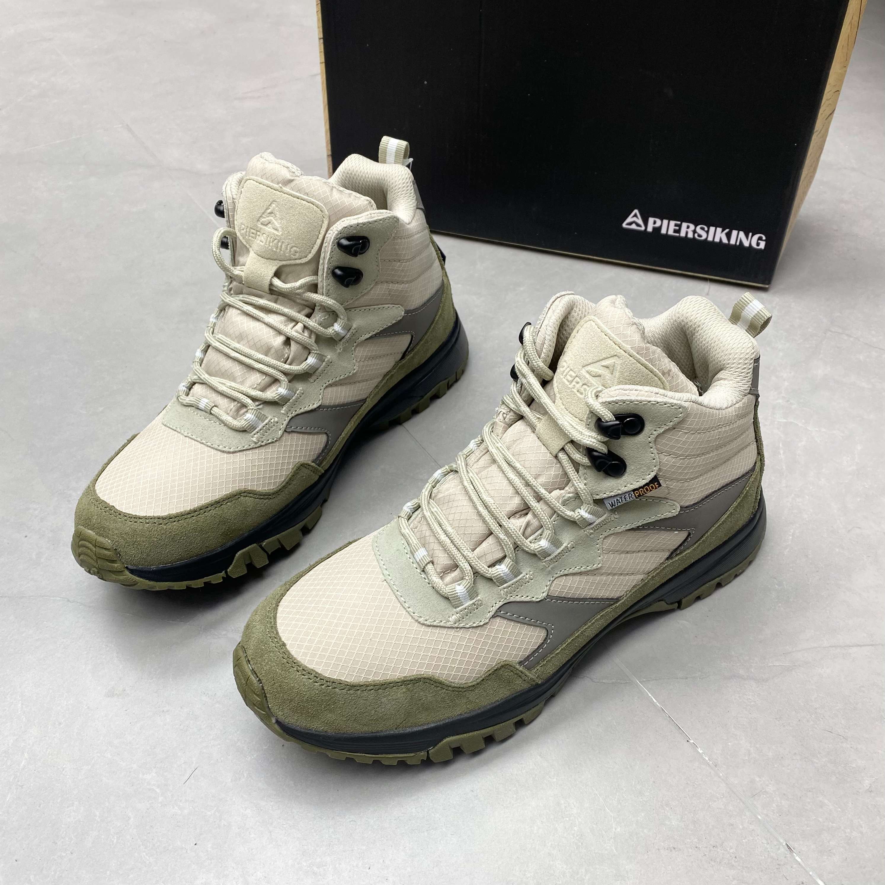 全防水牛皮高帮秋冬保暖户外登山男女同款防滑运动鞋 S20250118X