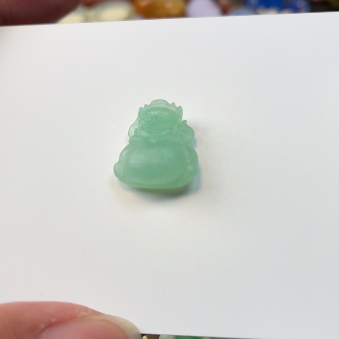 定制翡翠未镶嵌冰绿财哥