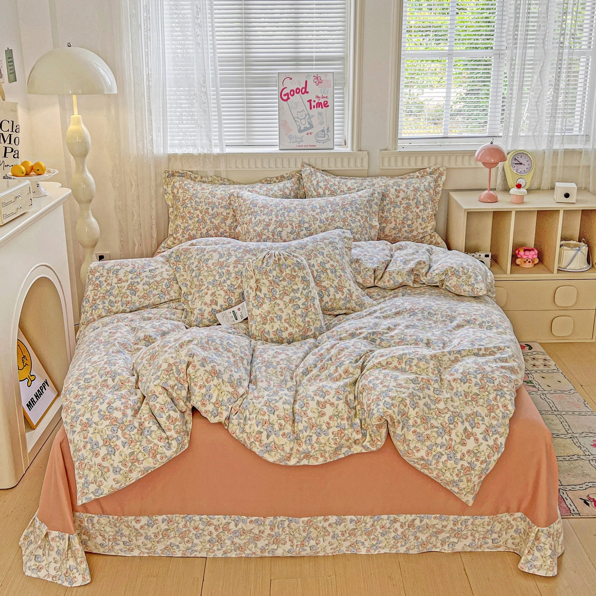 【晚悠】76[寝梦花漾集]小布袋古法小碎花四件套