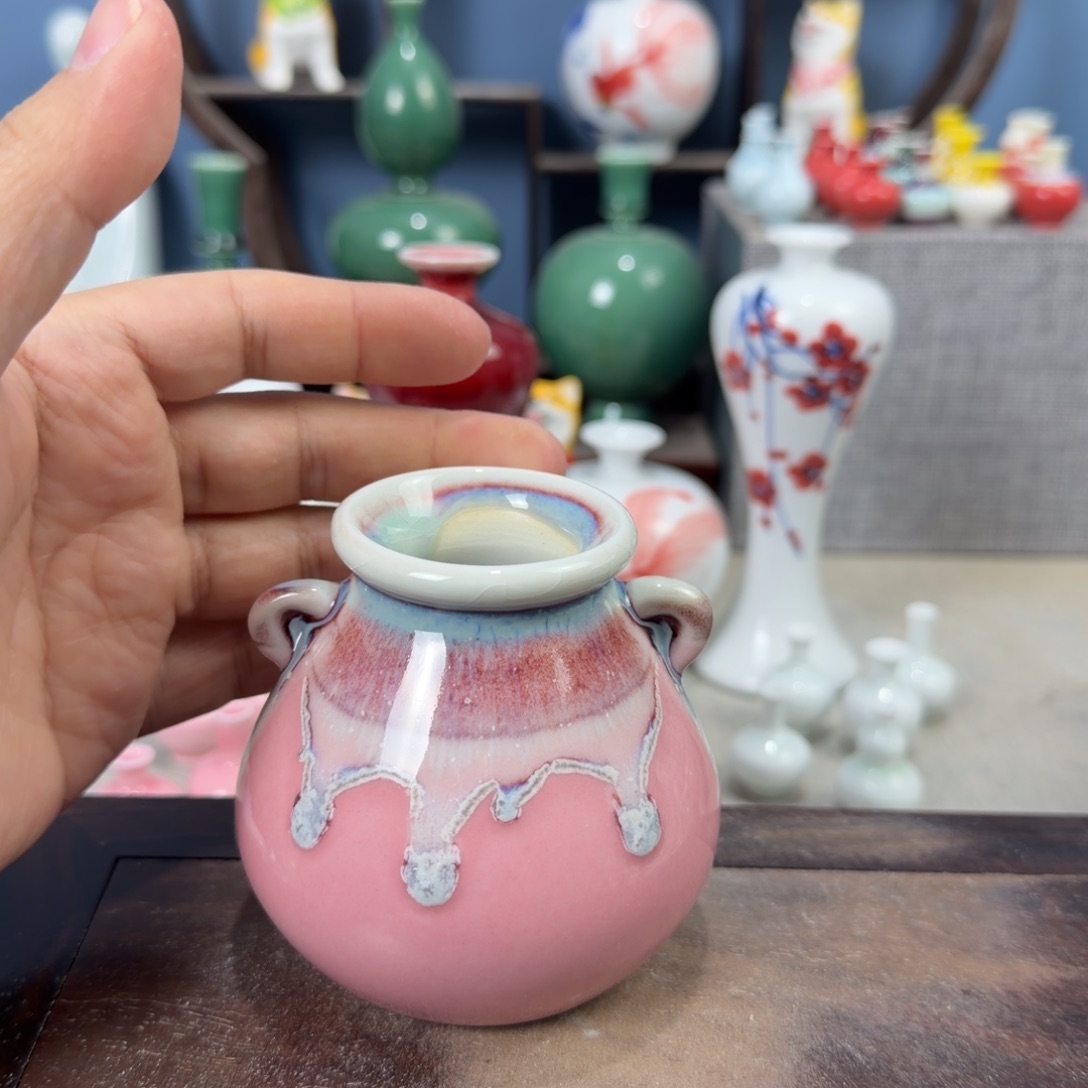 陶瓷手工小花器摆件