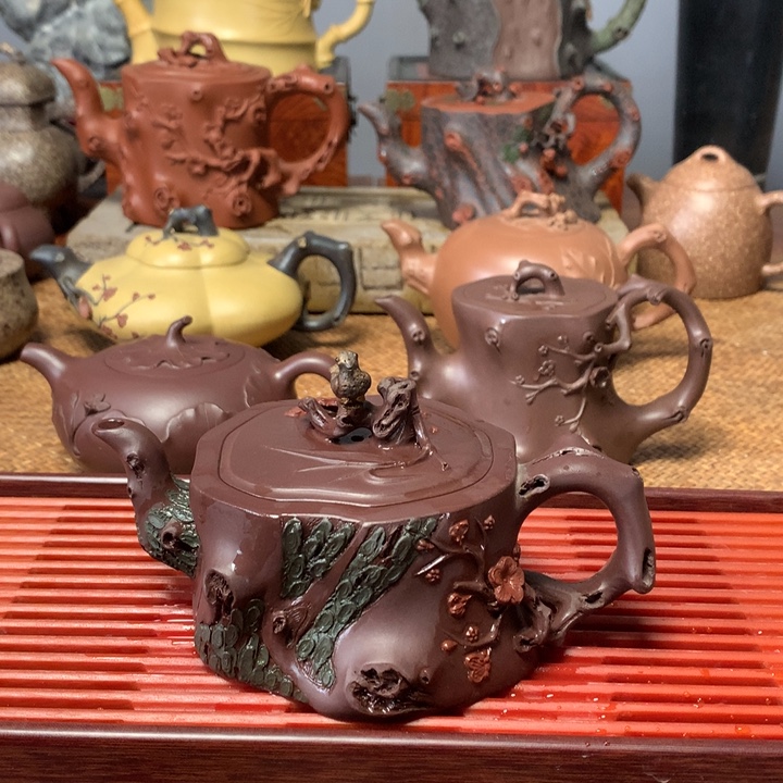 紫砂茶壶松竹梅花器