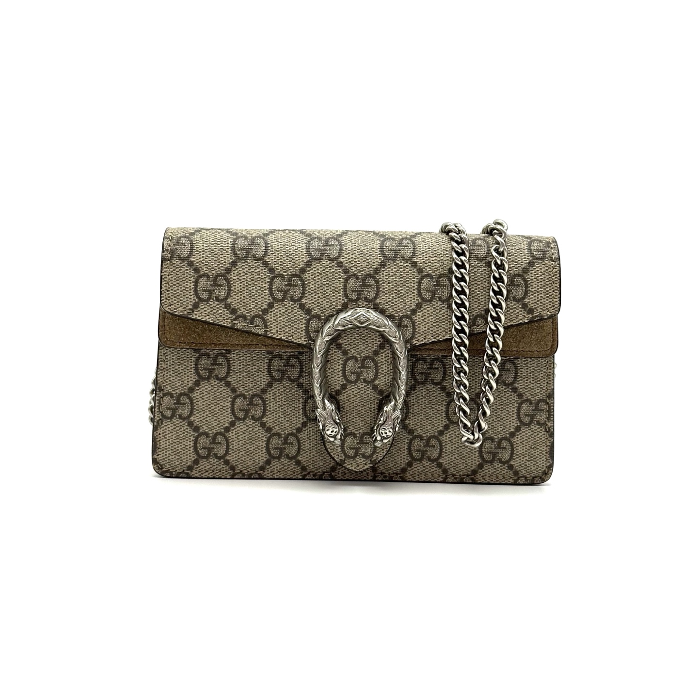 95新 GUCCI/古驰 老花mini酒神单肩斜挎链条包31610