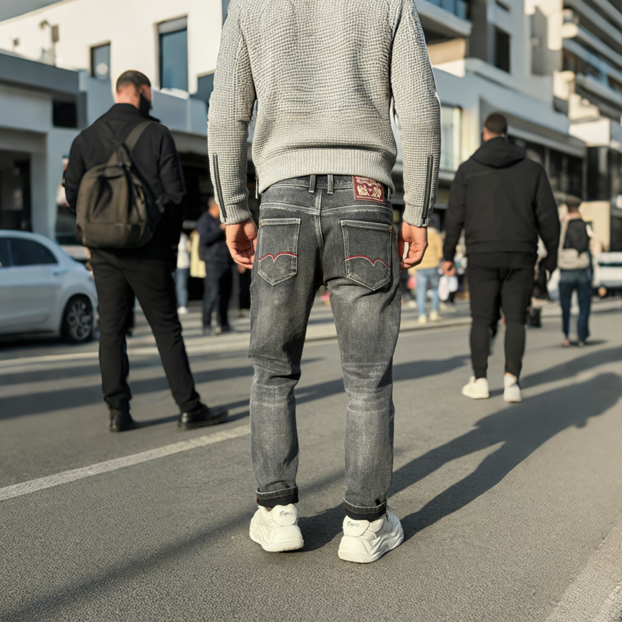 美式大牛！2025秋冬新款经典轻奢美式合体显瘦黑灰牛仔裤