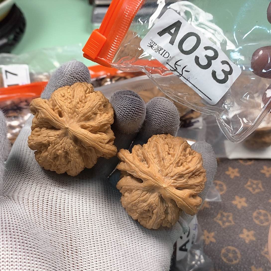 桃核把件粗筋45尺。    