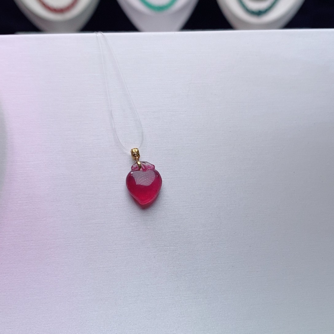 碧玺碧玺m18K金镶嵌吊坠