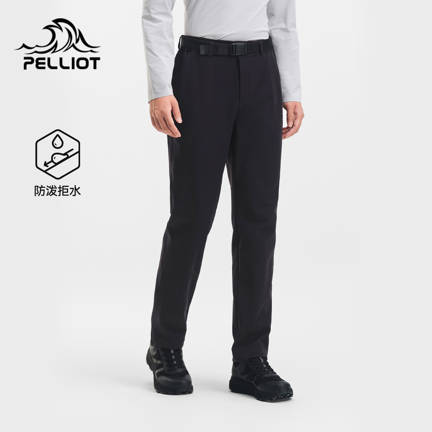 【K10 PRO】伯希和商务休闲户外加绒春秋冬软壳裤高弹耐磨运动长裤