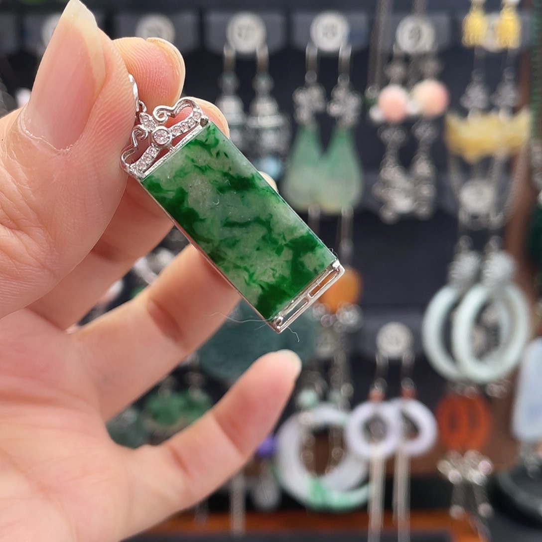 银S925镶嵌手链翡翠臻*739ghhhhh