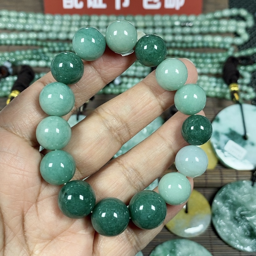 【闪购商品】翡翠颈饰未镶嵌玉手链男款卡13.8