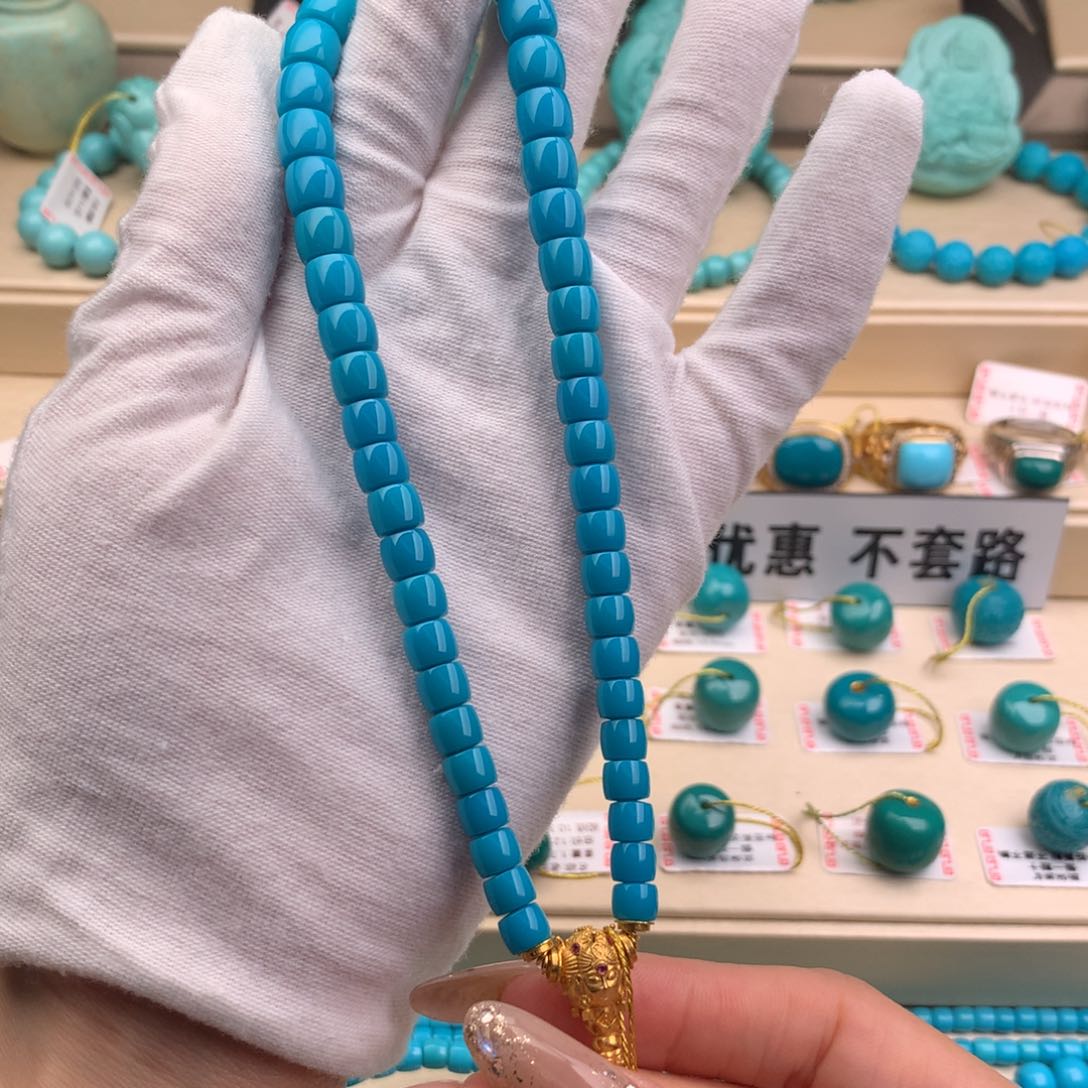 绿松石珠宝奇石18K金镶嵌