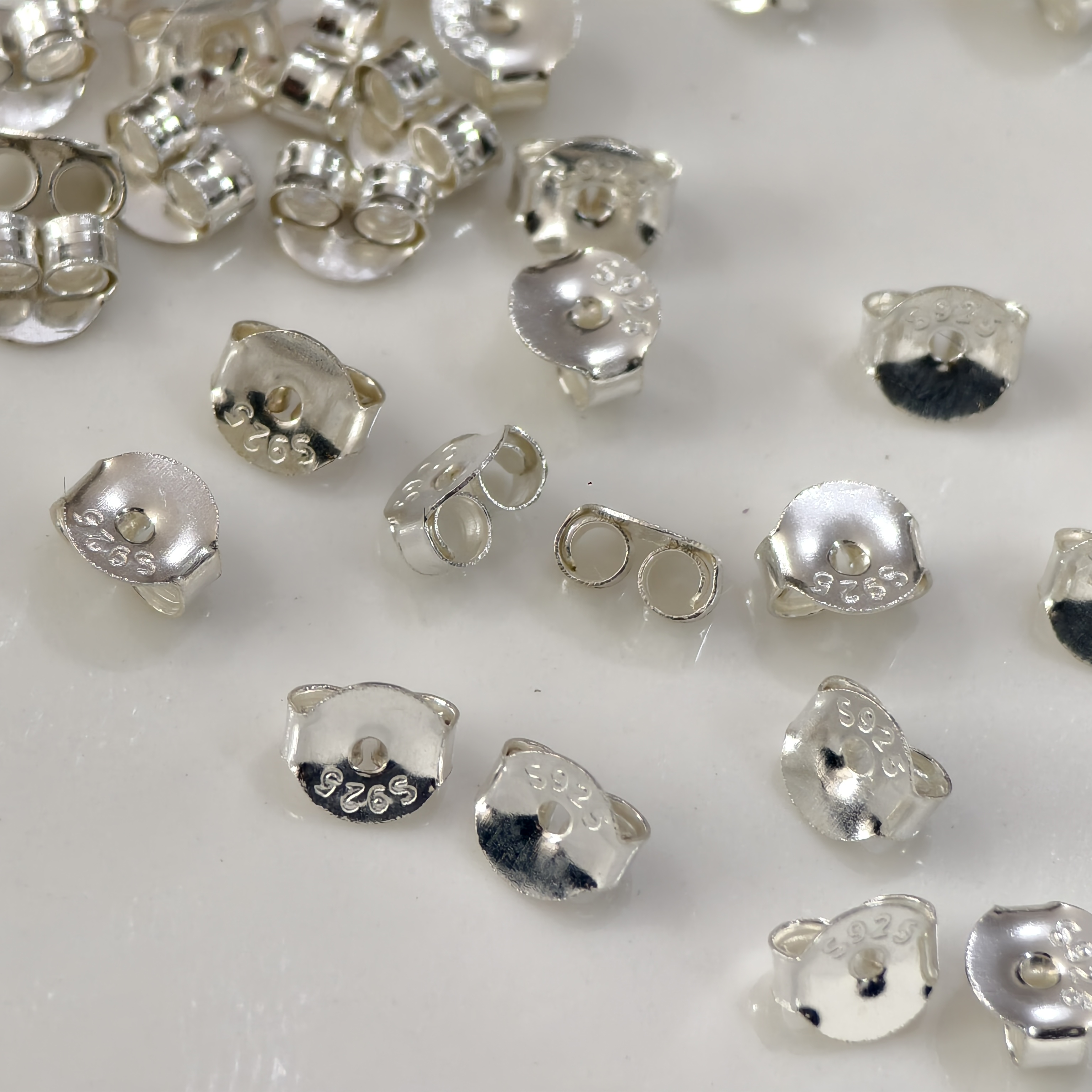 925银银制品 925纯银通用耳塞 耳堵耳帽防滑固定耳扣DIY配件