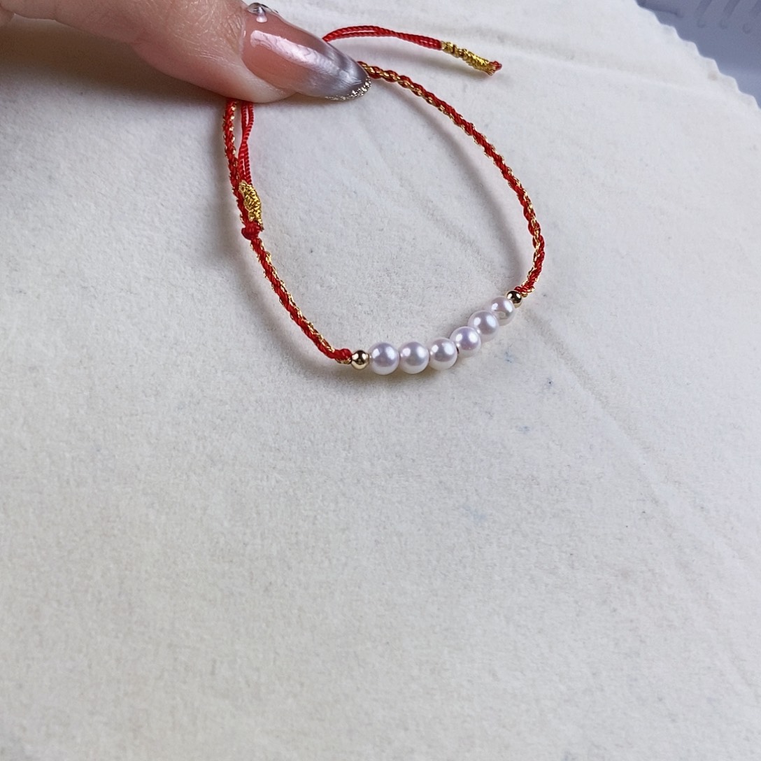 淡水珍珠手绳银S925镶嵌
