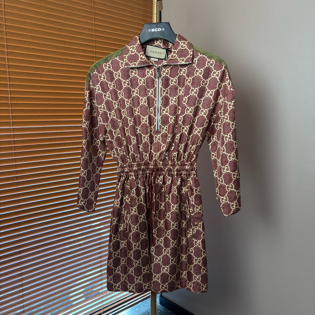 全新未使用 GUCCI/古驰  满印拉链连衣裙 XXXS码/全新/ fg208146