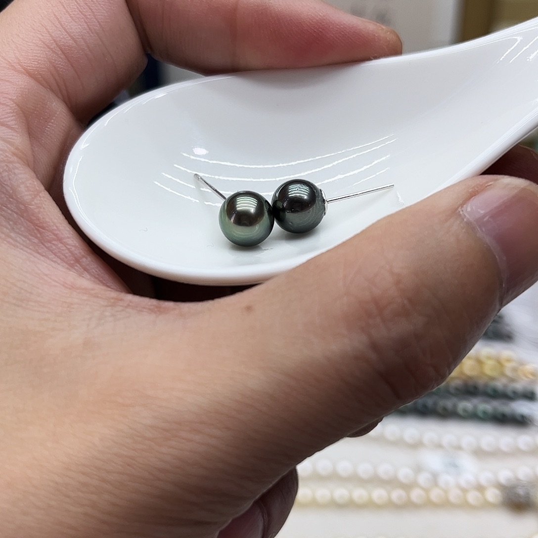 海水珍珠未镶嵌耳饰