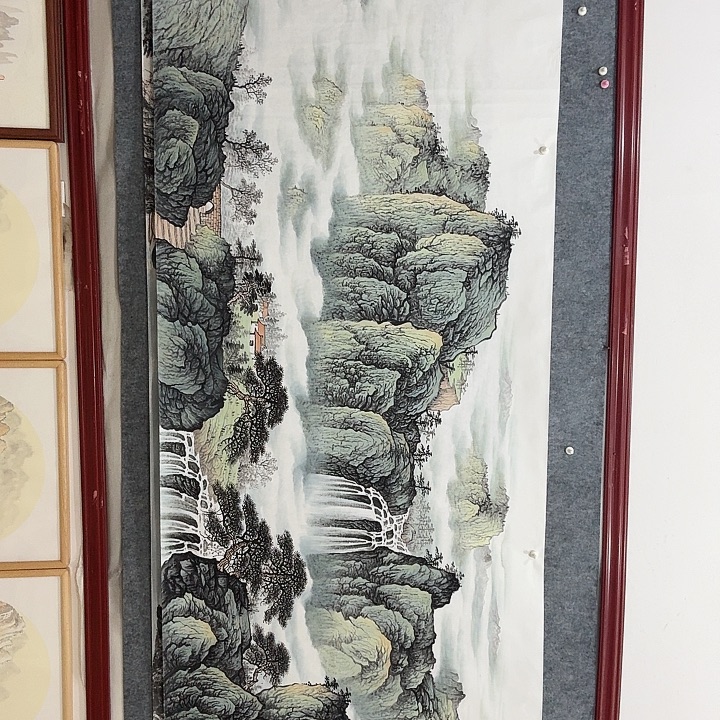 国画手绘国画江山如画
