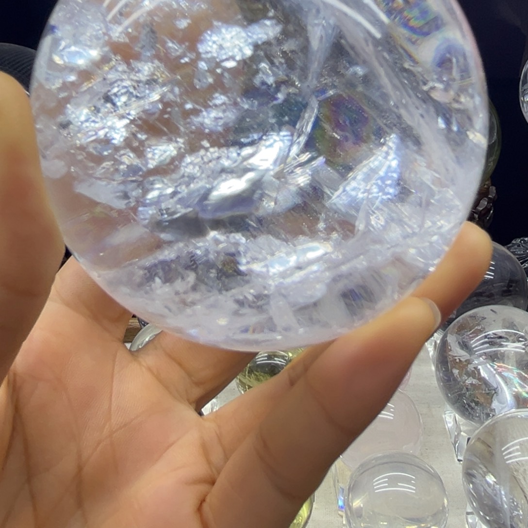 银S925镶嵌水晶珠宝半成品7.5公分